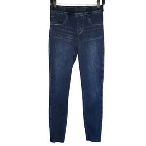 Spanx Women Jeans, Blue Denim Stretchy Pull-On Skinny Jeggings, Sz Small